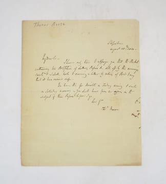 Lettre autographe signée. MOORE (Thomas)