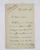 Lettre autographe sign&eacute;e. CLEMENCEAU (Georges)