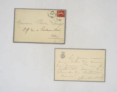 Carte autographe signée