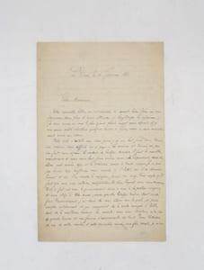 Lettre autographe signée