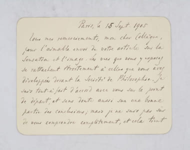 Lettre autographe signée