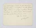 Lettre autographe sign&eacute;e. BERGSON (Henri)