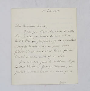 Lettre autographe signée
