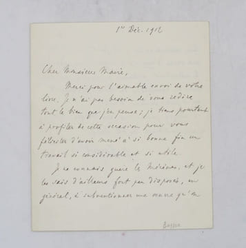 Lettre autographe signée. BERGSON (Henri)