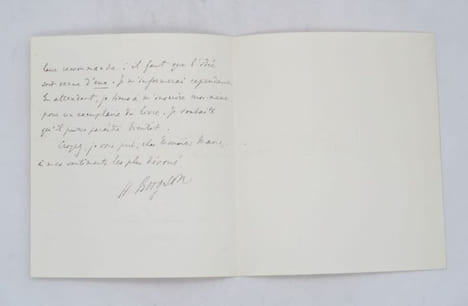 Lettre autographe signée. BERGSON (Henri)