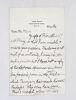 Lettre autographe sign&eacute;e. SWINBURNE (Algernon Charles)