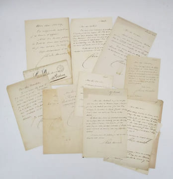 13 lettres et notes autographes signées. MONSELET (Charles)