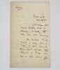 Lettre autographe sign&eacute;e. MEREDITH (George)
