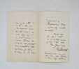 Lettre autographe sign&eacute;e. MEREDITH (George)