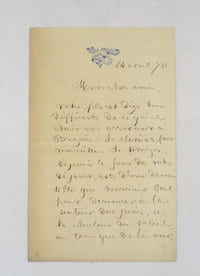 Lettre autographe signée