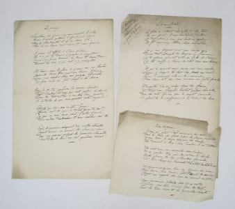 3 poèmes autographes