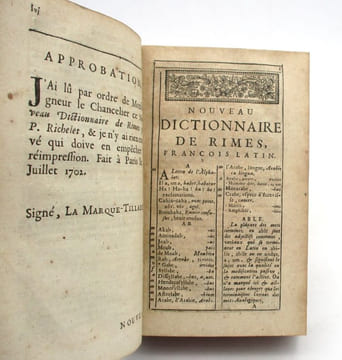 Dictionnaire de rimes, dans un nouvel ordre. RICHELET (Pierre)