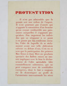 Protestation : tract