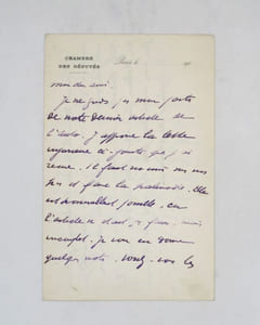 Lettre autographe signée