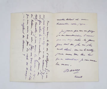 Lettre autographe signée