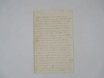 Lettre autographe signée