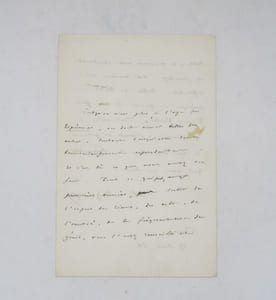 Lettre autographe signée