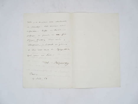Lettre autographe signée. BRIZEUX (Auguste)