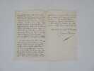 Lettre autographe sign&eacute;e. BROHAN (Suzanne)