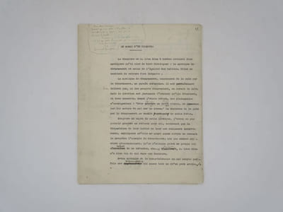 En marge d'un discours : tapuscrit et manuscrit autographe