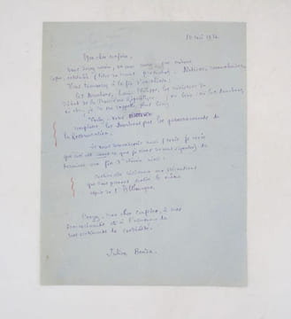 En marge d'un discours : tapuscrit et manuscrit autographe. BENDA (Julien)