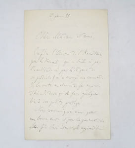 Lettre autographe signée
