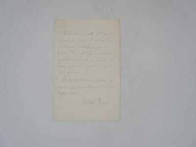 Lettre autographe signée
