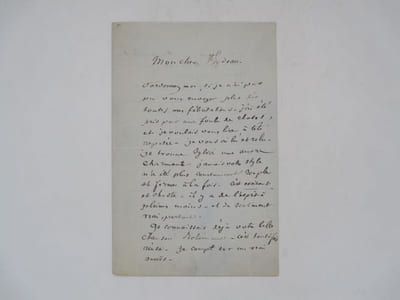 Lettre autographe signée