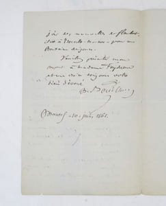 Lettre autographe signée