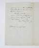 Lettre autographe sign&eacute;e. BOUILHET (Louis)