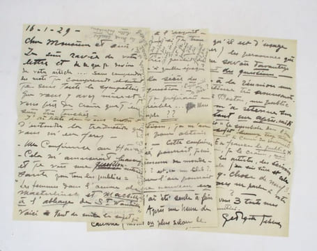 Lettre autographe signé. LEBLANC (Georgette)