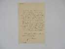 Lettre autographe sign&eacute;e. MADEMOISELLE MARS (Anne BOUTET, pseud.)