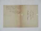 Lettre autographe sign&eacute;e. CHAUBARD (Louis Athanase)