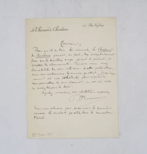 Lettre autographe signée