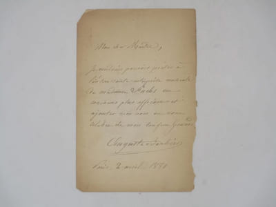 Lettre autographe signée