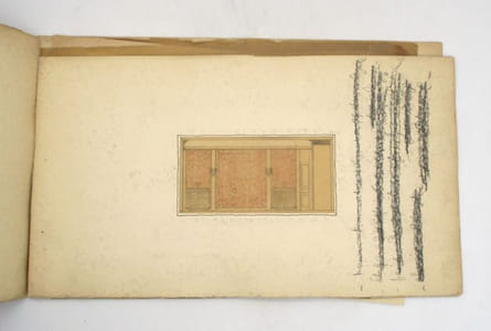 Ensemble de 40 dessins de mobilier Art déco