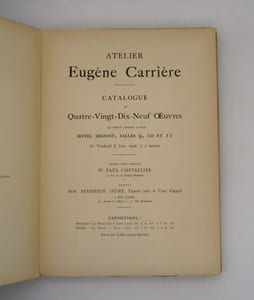 Atelier Eugène Carrière - Catalogue de quatre-vingt-dix-neuf oeuvres