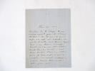 Lettre autographe sign&eacute;e. ABOUT (Edmond)