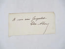 Note autographe sign&eacute;e. ABOUT (Edmond)