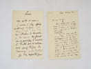 2 lettres autographes sign&eacute;es. AICARD (Jean)