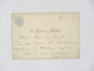 Carte autographe sign&eacute;e. LECLERC DE HAUTECLOCQUE (Philippe Leclerc de, g&eacute;n&eacute;ral)