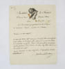 Lettre autographe sign&eacute;e. LEBRETON (Joachim)
