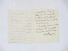 Lettre autographe sign&eacute;e. MAURRAS (Charles)