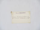 Lettre autographe sign&eacute;e. BENJAMIN (Ren&eacute;)