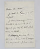 Lettre autographe sign&eacute;e. BECQUE (Henry)