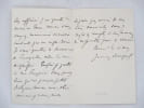 Lettre autographe sign&eacute;e. BECQUE (Henry)