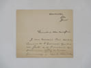 Lettre autographe sign&eacute;e. MAETERLINCK (Maurice)
