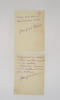 2 lettres autographes sign&eacute;es &agrave; propos d'Anatole France. BROUSSON (Jean-Jacques)
