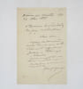 Lettre autographe sign&eacute;e. HARPIGNIES (Henri Joseph)
