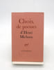 Choix de po&egrave;mes. MICHAUX (Henri)